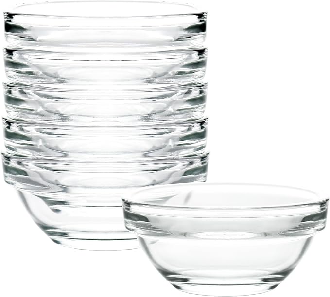 1.5 oz Clear Glass Bowl, Mini Prep Dish by Unknown
