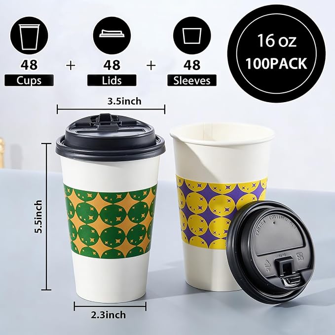 Tamone 48 PACK 16OZ Disposable Coffee Cups - Image 2