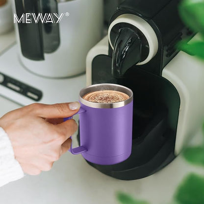 MEWAY 12oz Coffee Mug With Handle 8 Pack Bulk, Stainless Steel Insulated Travel - Image 7