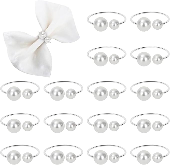 KPOSIYA Pearl Napkin Rings by KPOSIYA