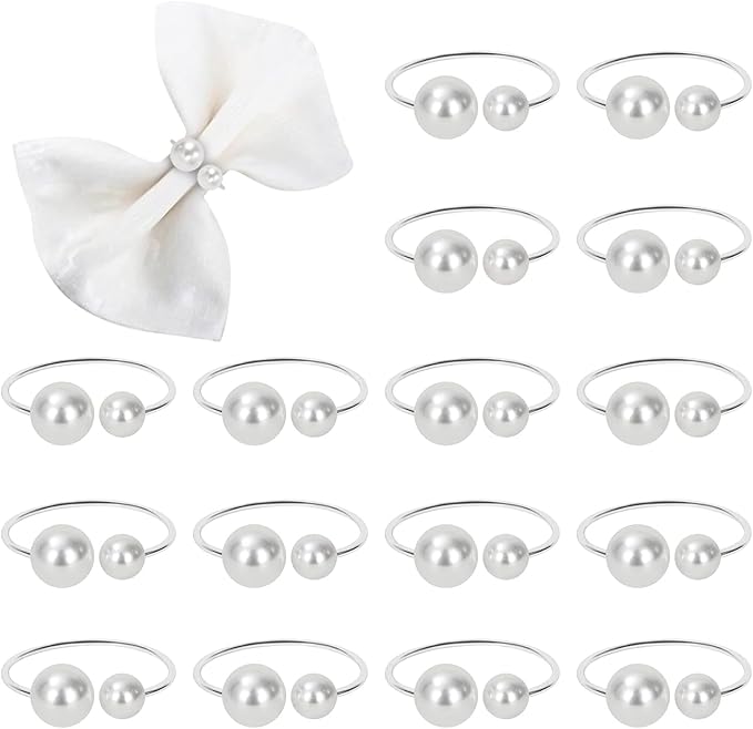 KPOSIYA Pearl Napkin Rings by KPOSIYA