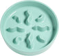 Ceramic Slow Feeder Dog Bowls Small Breed, 0.5 Cups Dog Food Dish for Fast Eaters, Puzzle Bowl for Small Dogs and Cats, 5.5 Inch-Turquoise