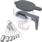 17-Pc Stainless Steel Measuring Cups and Spoons Set, Stackable | 1 lid by Recogwood