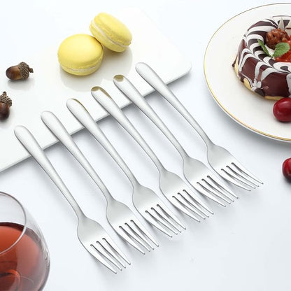 24 Pieces Dinner Forks, Forks Silverware, Food Grade Stainless Steel Flatware - Image 6