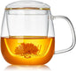 DOPUDO Large Glass Tea Cup, 25.6 oz Borosilicate Glass Tea Mug by DOPUDO