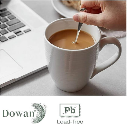 DOWAN Coffee Mugs, 17 Oz Coffee Mug Set of 6, Corrugated Tea Mugs - Image 4