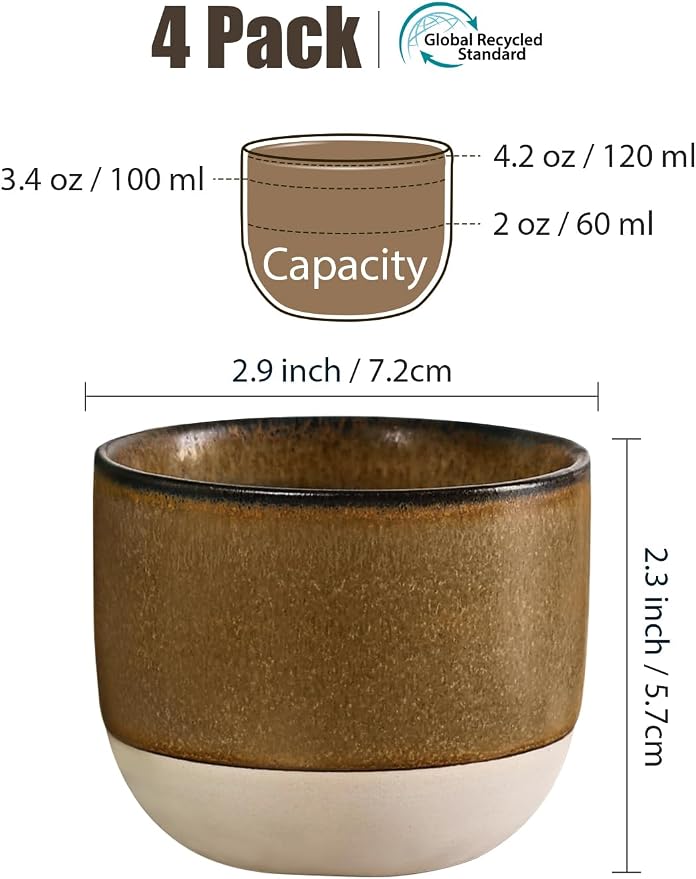 INGOFIN Ceramic Espresso Cup Set - Image 2