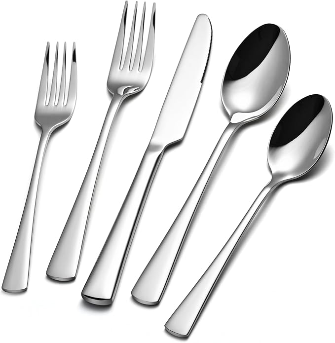 18/10 Flatware set for 6, 30 Piece Stainless Steel Silverware Cutlery Set | by KINGSTONE