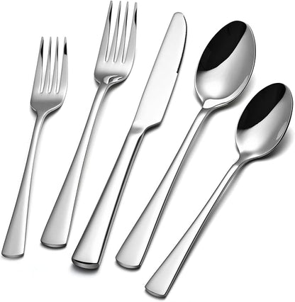 18/10 Flatware set for 6, 30 Piece Stainless Steel Silverware Cutlery Set | by KINGSTONE