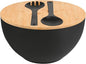 LOVYANXUE Salad Bowl with Lid, Nature Bamboo Mixing and Serving Bowl with Lid by LOVYANXUE