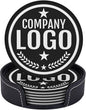 Custom Leather Coasters with Logo by Handmade