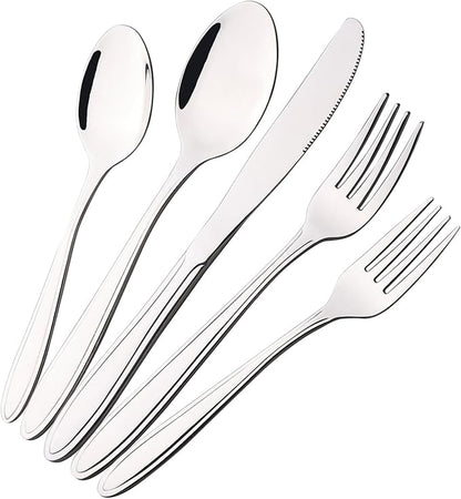 40-Piece Stainless Steel Flatware Set, Cutlery Set Service for 8