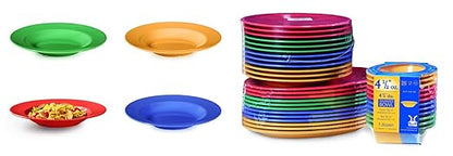 G.E.T. B-1611-MIX Diamond Mardi Gras Collection, Multi Color 16 oz. Melamine Bowls (Pack of 12),