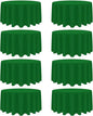 8 Pack Green Round Tablecloth 120 Inch Wrinkle Resistant Round Green Table Cloth Reusable and Washable Polyester Fabric Table Covers for Buffet Wedding Party and Banquet