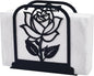 CRASPIRE Flower Standing Napkin Holder Black Metal Napkins Holders Retro Rose by CRASPIRE