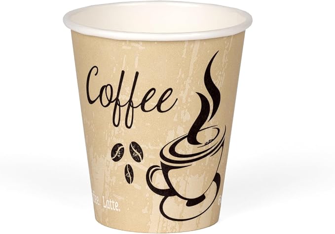 Disposable Coffee Cups, To Go Paper Hot Cups, Classic Design - Image 2