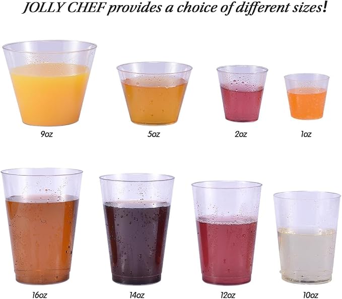 JOLLY CHEF 5 oz 100 Pack Small Clear Disposable Cups, Disposable Plastic Shot - Image 7