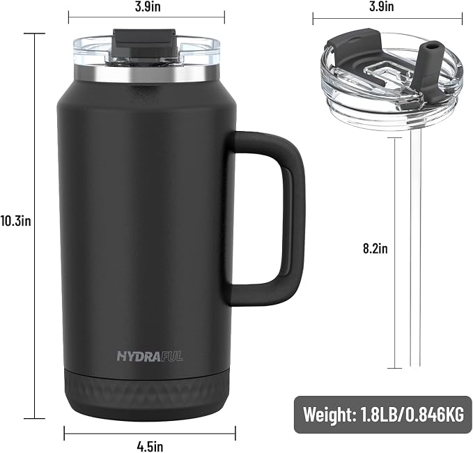 Hydraful 64 oz Tumbler with Handle and Straw - Image 7