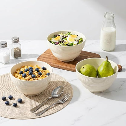 Ceramic Cereal Bowls Set of 6, 24.5 oz Soup Bowls, 6 Inch | Stackable ceramic - Image 6