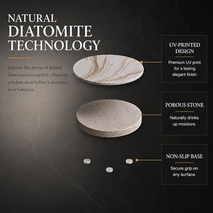 Absorbent Stone Coasters Set of 6 - Image 8