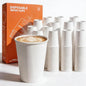 MOUMOULIFE Disposable Paper Coffee Cups 8 oz 300 Count, Leak-Proof Coffee Cups by moumoulife