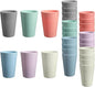 24 Pcs Unbreakable Plastic Cups Set, 14 oz Reusable Plastic Cups, Stackable by StayHealthyStayHappy