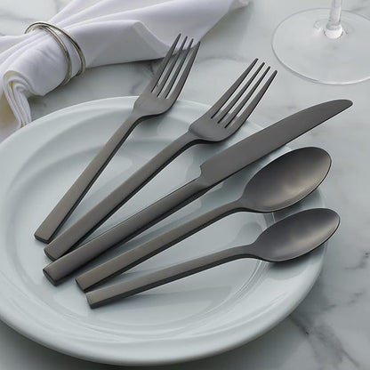 Oneida Chefs Table Midnight Matte 20-Piece Silverware Set - Image 6