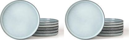 famiware Star Salad Plates for 6, 8 inches Plate Set, Stoneware Dinnerware by Famiware