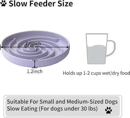 Bifeaw Slow Feeder Dog Bowls, Dishwasher Microwave Safe Silicone Puppy Puzzle - Image 6