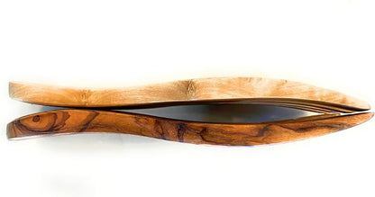 8" Olive Wood Salad Server Hands- Hand Made Utensil Set- Tongs - Image 2