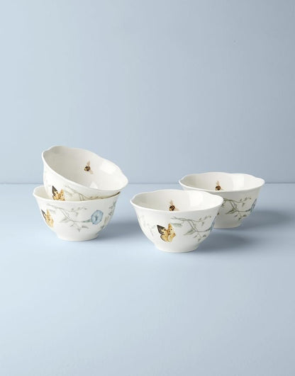 Lenox Butterfly Meadow Porcelain 4-Piece Rice Bowl Set - Image 4