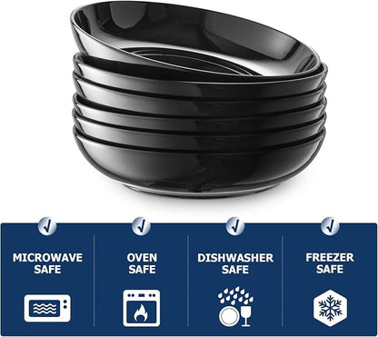 Y YHY Pasta Bowls 30oz, Large Salad Serving Bowls, Shallow Soup Bowls, - Image 7