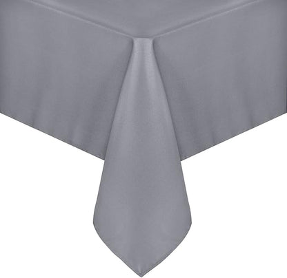 sancua Rectangle Tablecloth - 90 x 156 Inch - Water Resistant Spill Proof Washable Polyester Table Cloth, Decorative Fabric Table Cover for Dining Tables, Buffet Parties and Camping, Light Grey