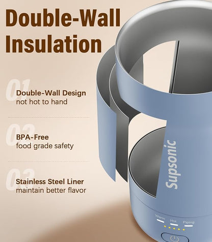 Supsonic Heated Coffee Mug, 14oz Smart Constant Temperature Travel Mug | Heat - Image 6