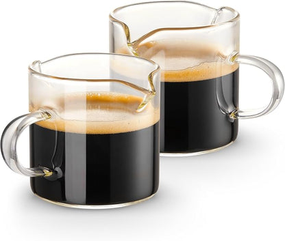 Qipecedm Espresso Cups Set of 2, 4 OZ Double Spouts Cups, Shot Glasses - Image 7