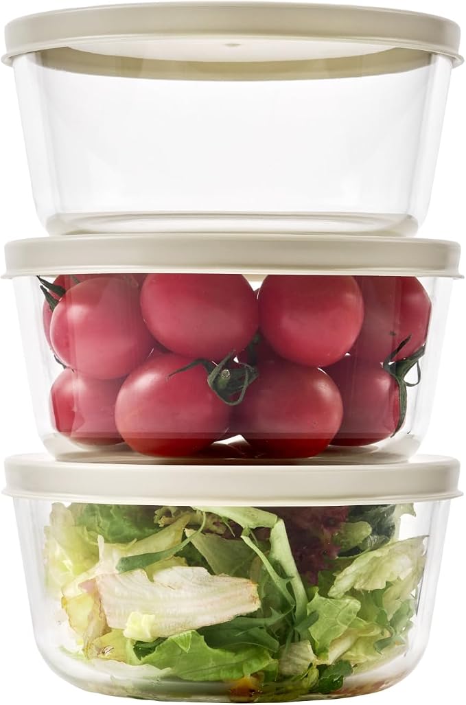 6-Piece Glass Food Storage Containers Set | 2-Cup, Leakproof | Microwave - Image 2