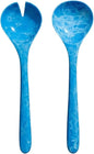SS Craft Blue Marbled Resin Salad Server Set – Lightweight Serving Spoon & Fork by SSCraftsIndia