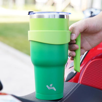 Konokyo 30 oz Tumbler with Handle and Straw, Insulated Travel Mug | Matcha - Image 6