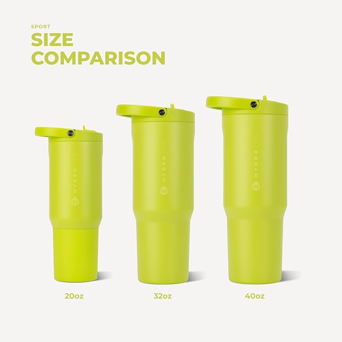 HydroJug Sport 20 oz Insulated Stainless Steel Water Bottle, Lemon Lime - Image 5