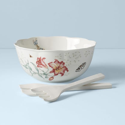 Lenox Butterfly Meadow Salad Bowl & Servers, 4.10 LB - Image 2