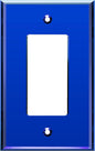 LIDER Reflective Acrylic Decorator Wall Plate, Mirrored Light Switch Plate, Plexiglass Outlet Cover, Acrylic Glass, Oversized 1-Gang 5.25" x 3.44", LWP-31O-ABL, Blue