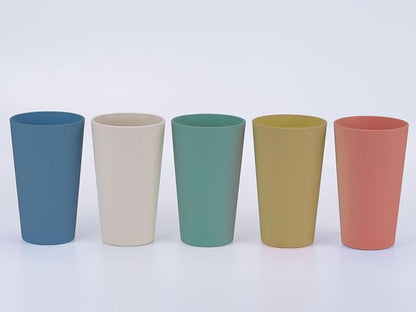 Wheat Straw Unbreakable Cup | 20 oz Reusable Water Drinking Glasses Sets of 10 - Image 5