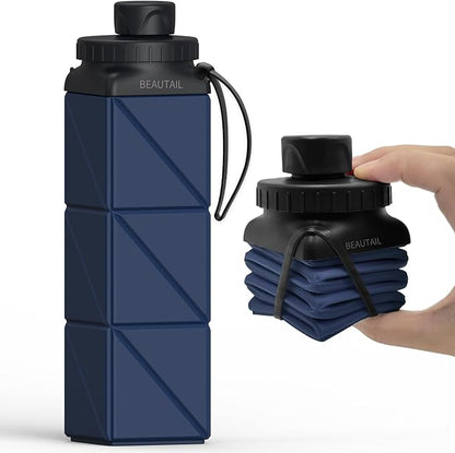 BEAUTAIL Collapsible Water Bottles 21 oz, Silicone Portable Water Bottle | BPA by BEAUTAIL