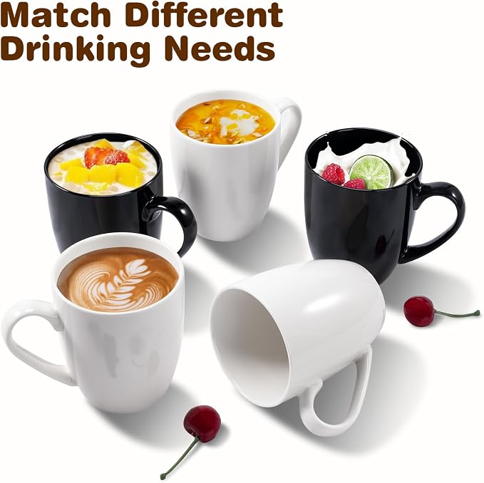 Urbanstrive 16 oz Large Coffee Mugs Set of 4 Ceramic Coffee Mug White Coffee - Image 7