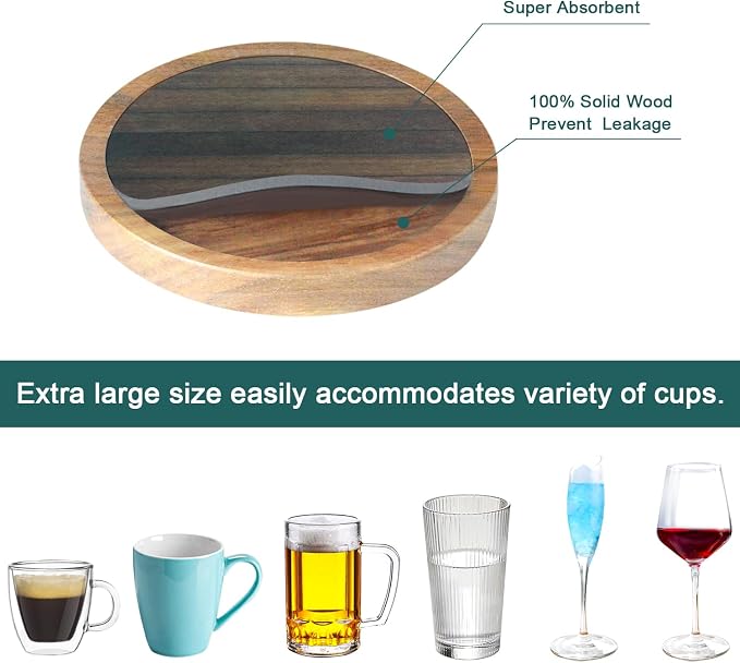 6 Pack Absorbent Coasters Set - Image 5