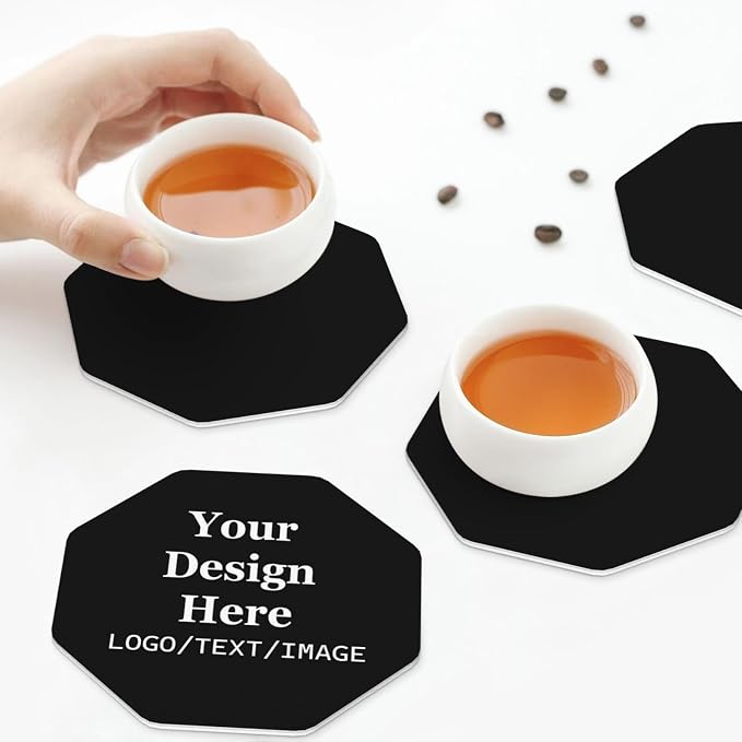 Custom Leather Coasters with Logo Personalized Coasters Bulk | Customized - Image 8