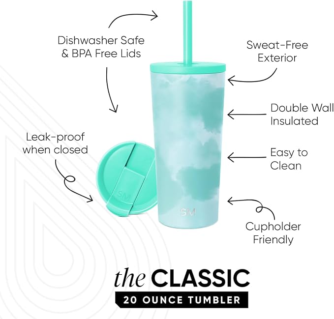 Simple Modern Iced Coffee Tumbler, Insulated | 24oz | Tie Dye | Reusable - Image 2