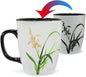 Orchid Color Changing Mug, 16 oz | Ceramic Tea Cup by Asmwo
