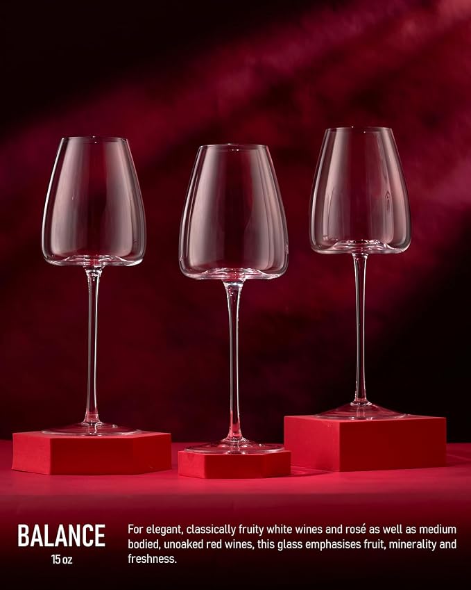 White Wine Glasses Set of 6, 15oz Crystal Wine Glasses - Image 7