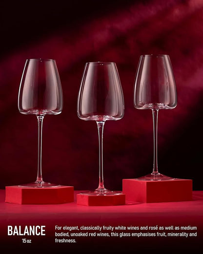 White Wine Glasses Set of 6, 15oz Crystal Wine Glasses - Image 7